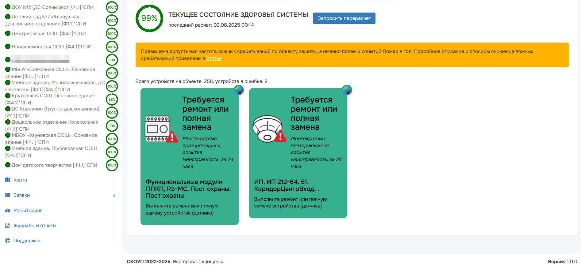 поиск неисправного оборудования